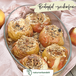 Bratapfel vegan und zuckerfrei
