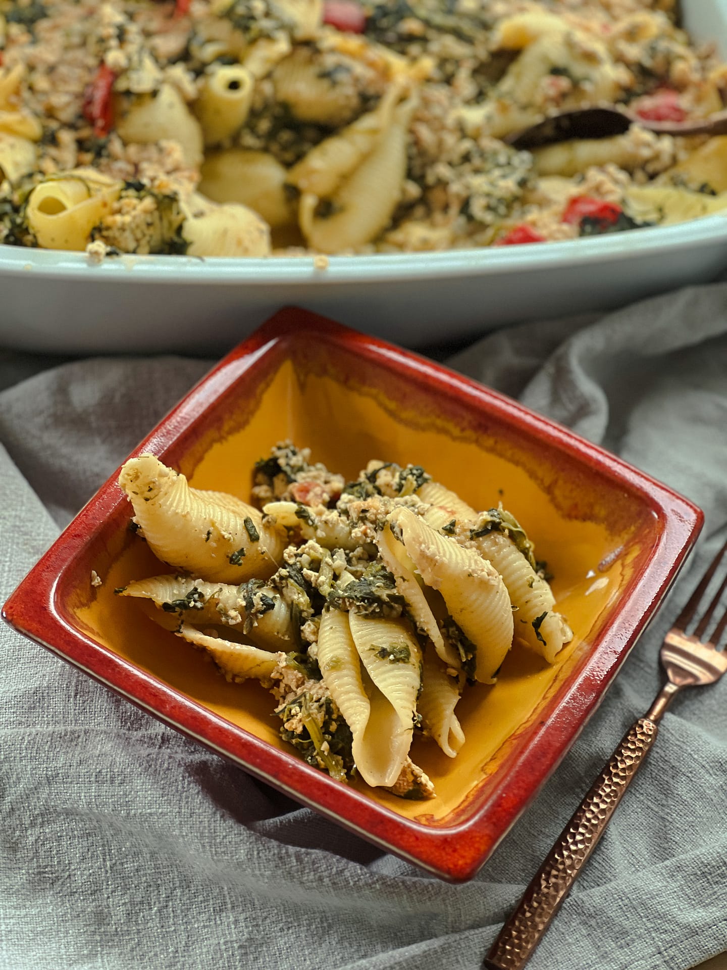 Muschelnudeln mit Tofu-Tomatenfüllung Muschelnudeln mit Tofu-Tomatenfüllung
